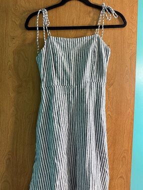 Old Navy Striped Sundress in White and Navy
